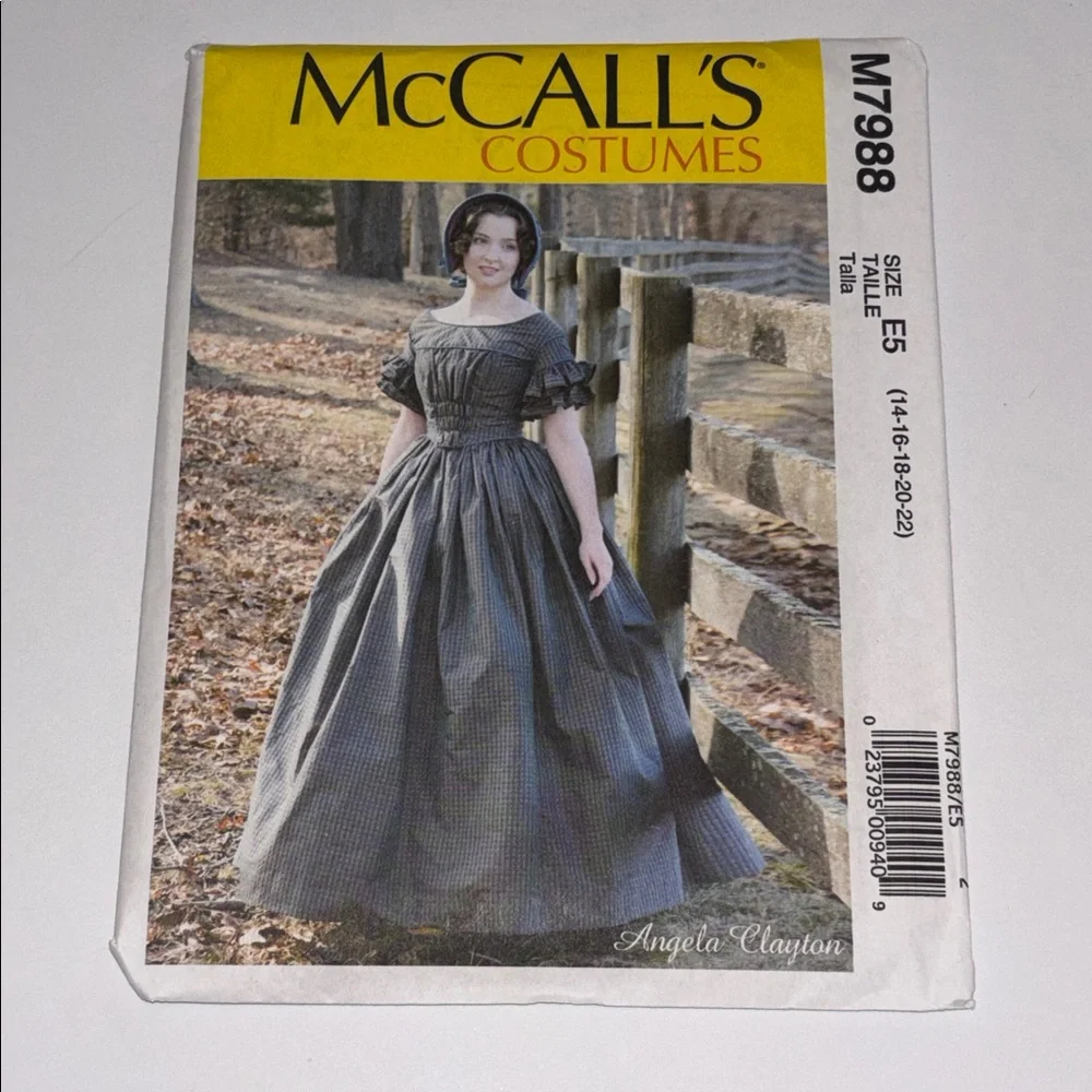 McCall's M7988 costume pattern Angela Clayton Victorian Dress Cosplay